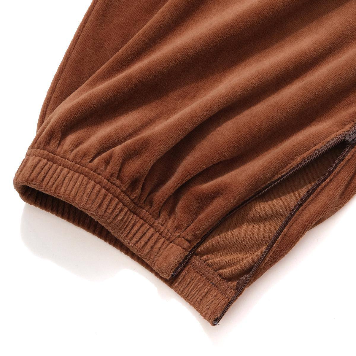 KEBOZ VELOUR TRACK PANTS BROWN 23FA-I（ケボズ ベロア トラック