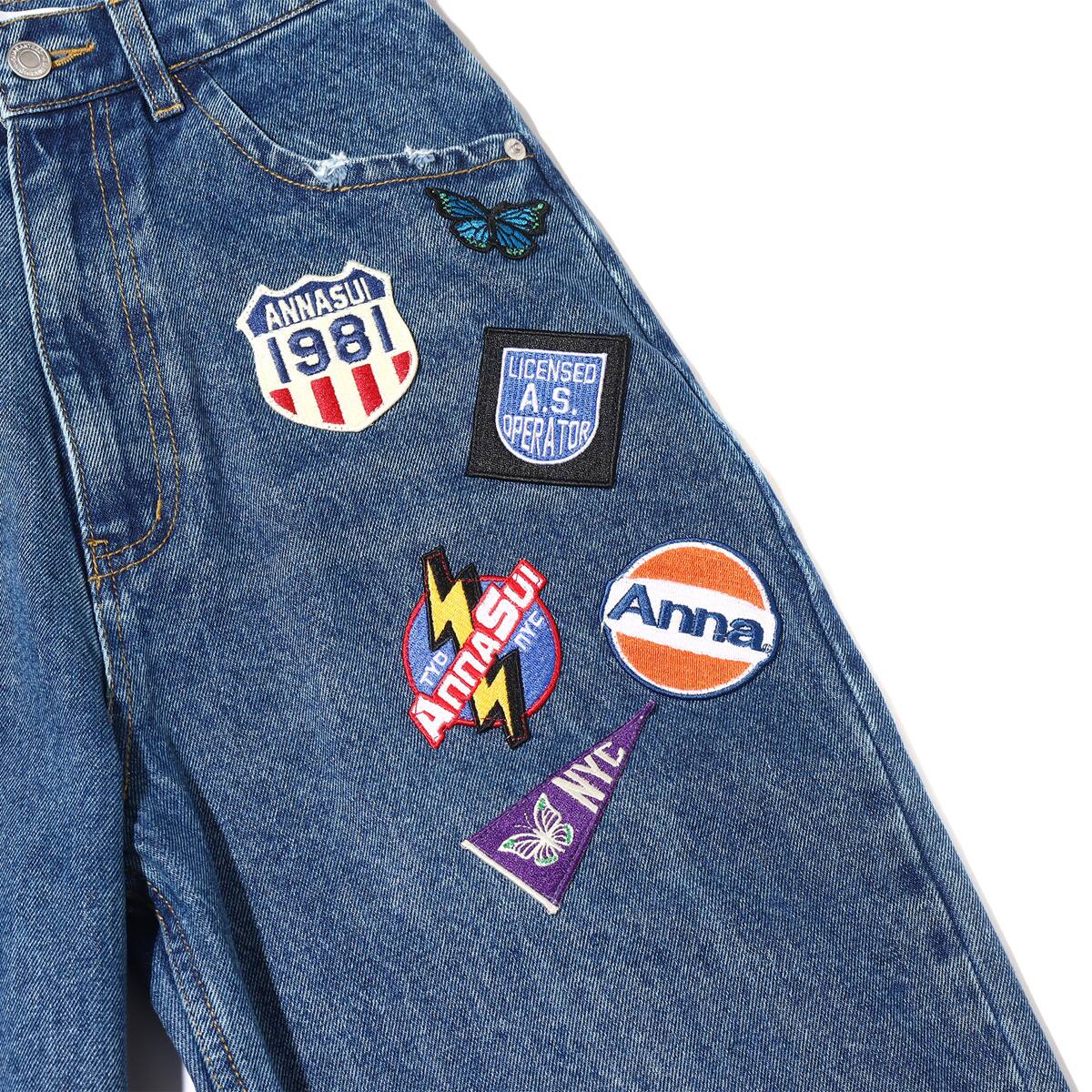 ANNA SUI NYC ワッペンデニムパンツ BLUE 22HO-I（アナスイ