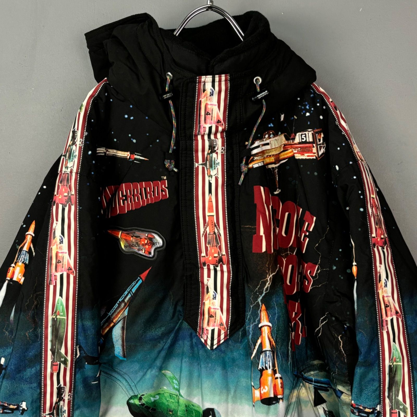 美USED 90s 00s VINTAGE THUNDERBIRDS NICOLE SPORTS SKI TEAM 日本製