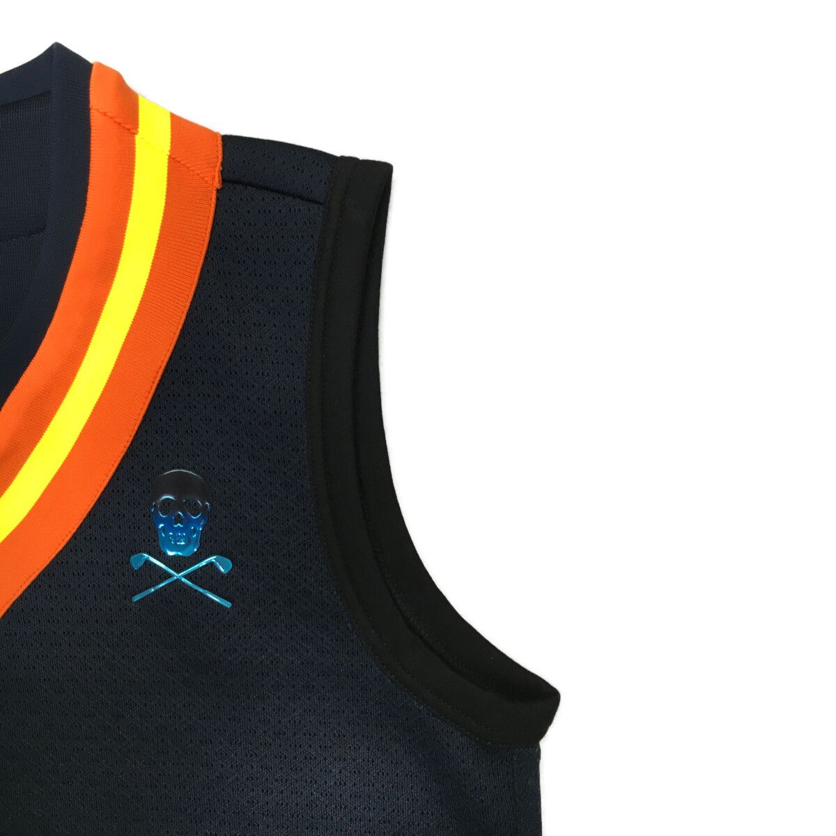 未使用品 メンズ マークアンドロナ MARK&LONA ベスト 46(M) 紺