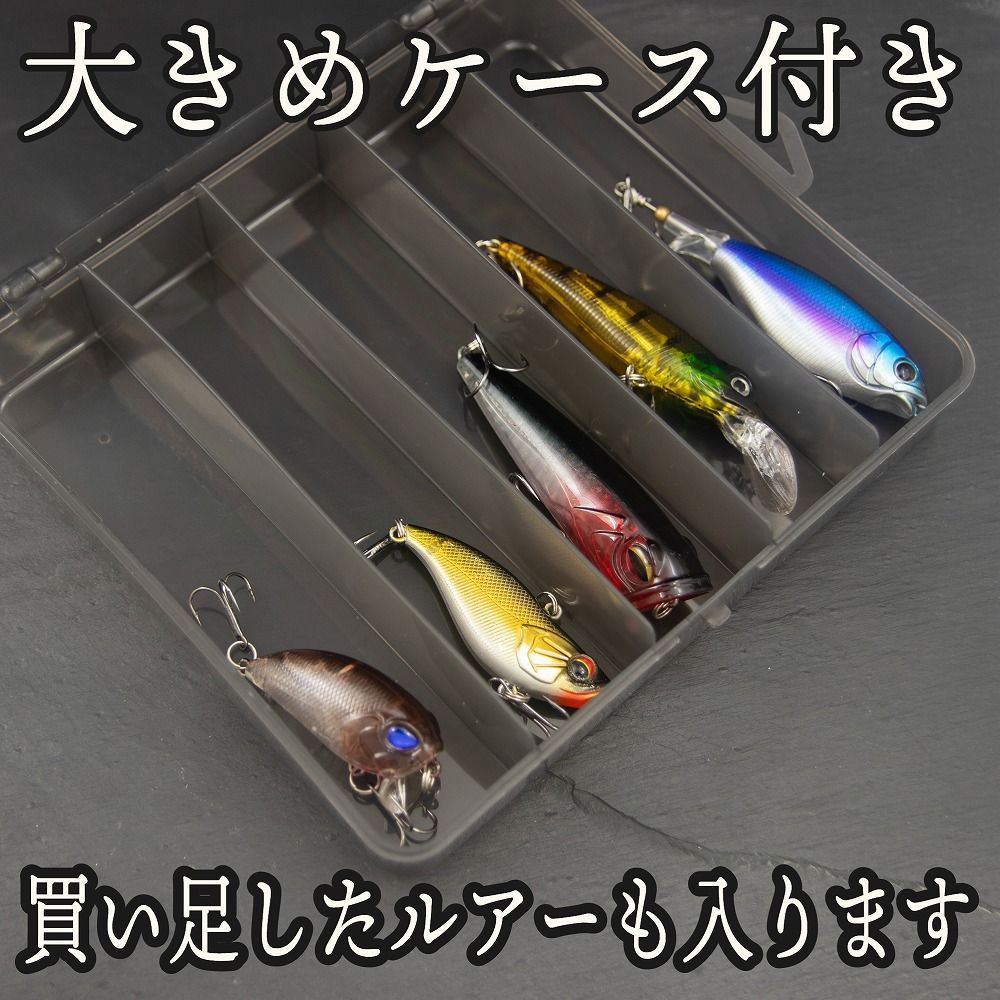 バス釣り ルアー 5個セット ケース付き 初心者向け ブラックバス