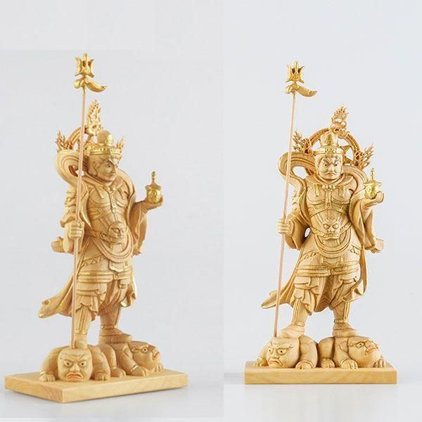 本日ポイントアップ|多聞天 毘沙門天 木造 仏像 四天王 七福神 木彫り