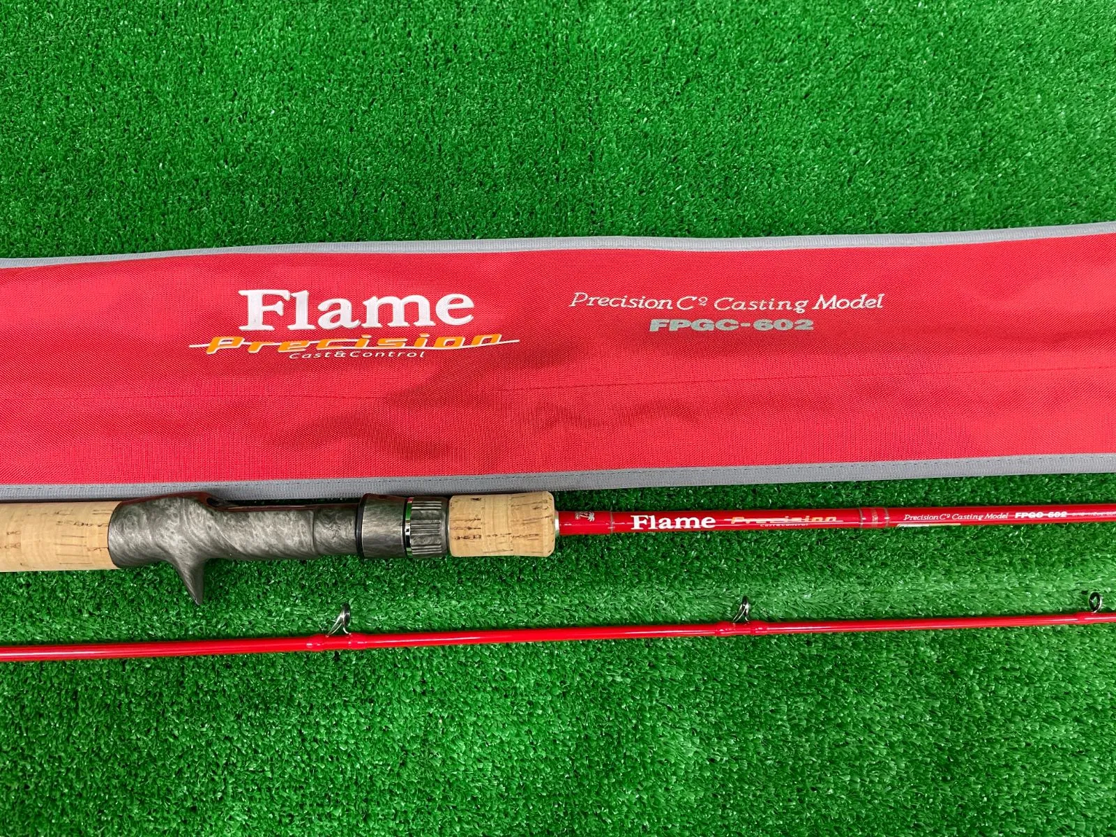 パームス Flame FPGS-600 バスロッド レッド スピニング スプール
