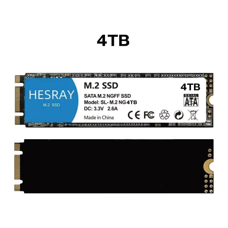 HESRAY M.2 2280 NGFF SSD 4TB SATA III NAND ノートパソコン