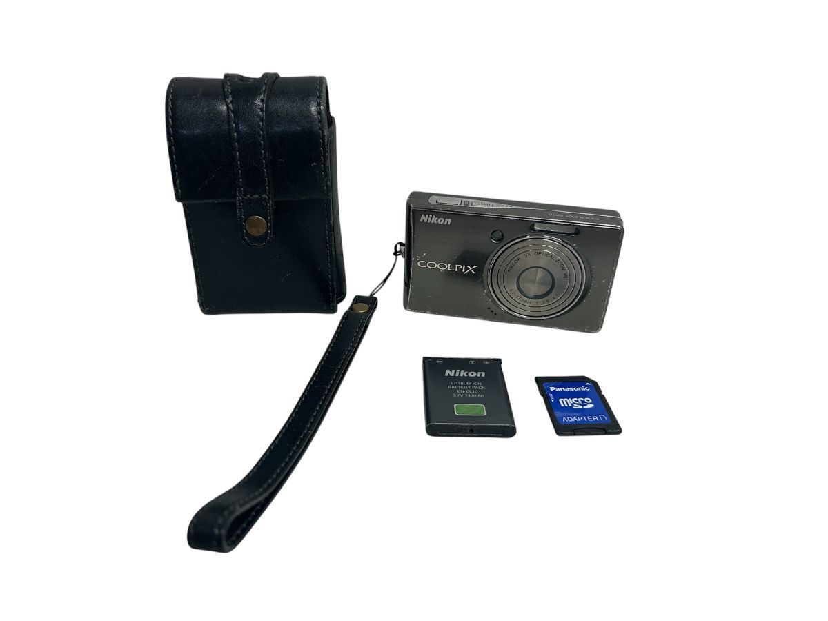 13216-042☆ 【現状品】Nikon/ニコンCOOLPIX S510/デジタルカメラ/本革