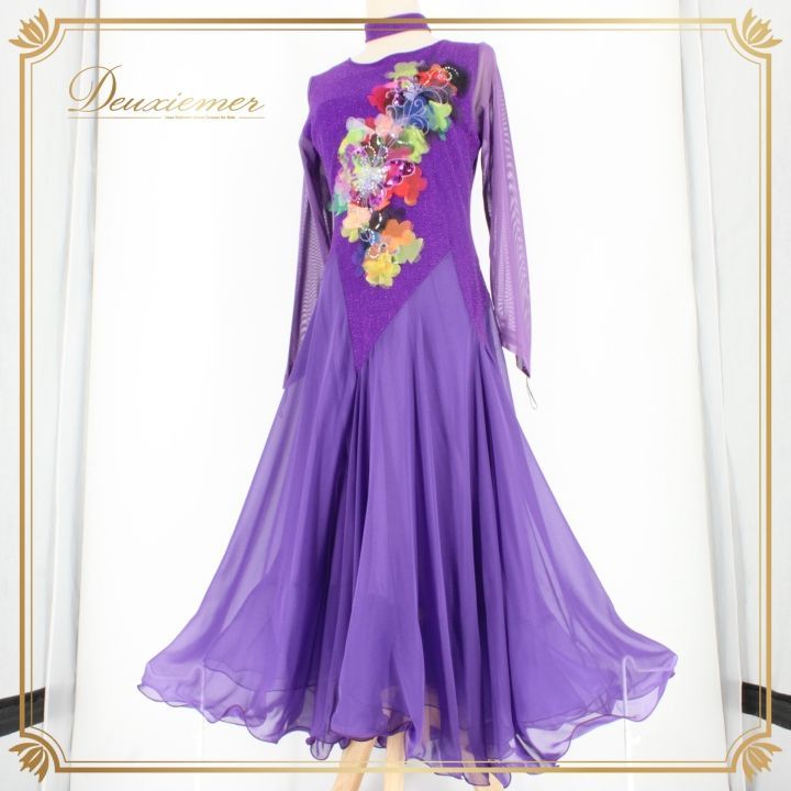 社交ダンス 衣装 スタンダード ドレス ワンピース レッスンウェア