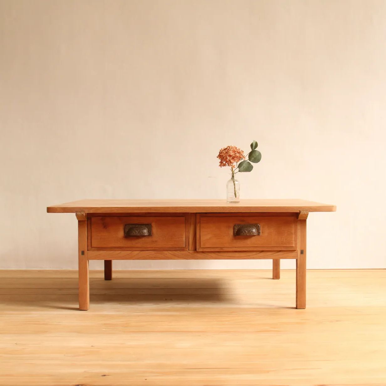 センターテーブル コーヒーテーブル 無垢材 木製 剥離家具 古道具 古