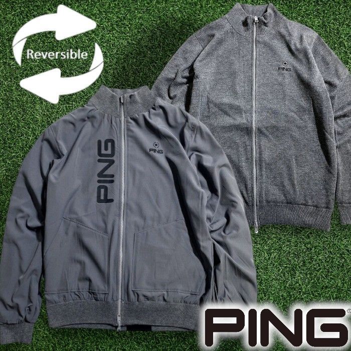 PING APPAREL ピン アパレル ゴルフ ニット×布帛 2WAYリバーシブル