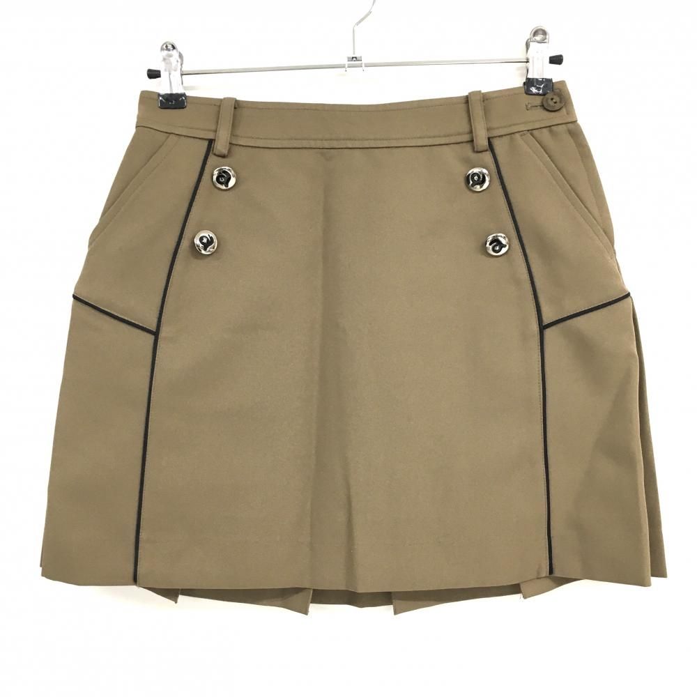 超美品】アルチビオ スカート ブラウン×黒 パイピングライン 後裾