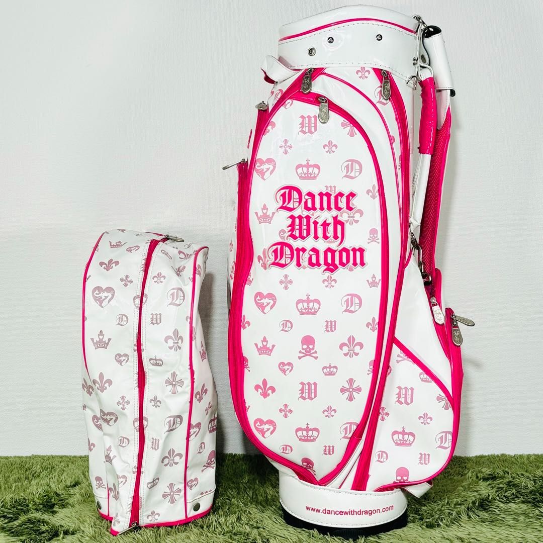 ダンスウィズドラゴン キャディバッグ カート式 5分割 エナメル 大人気