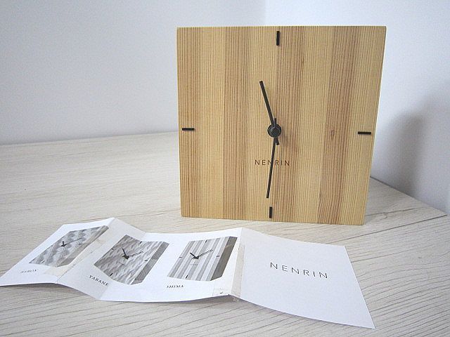 NENRIN CLOCK SHIMA 縞 吉祥文様 置時計 壁掛け アナログ時計 テーブル