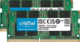 Crucial 16GB Kit (2 x 8GB) DDR4-2666 SODIMM | CT2K8G4SFRA266