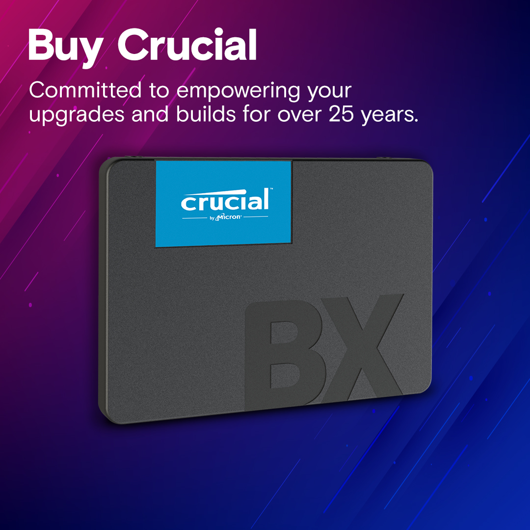 Crucial BX500 500GB 3D NAND SATA 2.5-inch SSD | CT500BX500SSD1