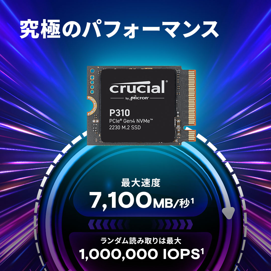 Crucial P310 1TB PCIe Gen4 NVMe 2230 M.2 SSD | CT1000P310SSD2