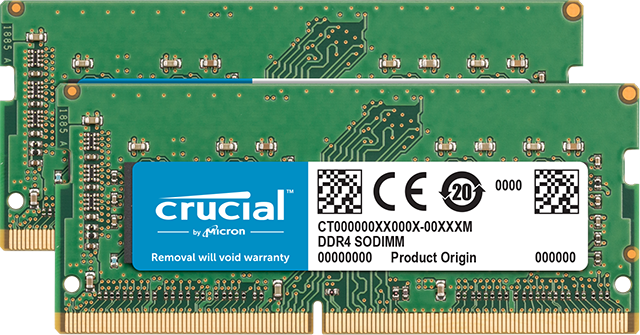 Crucial 32GB Kit (16GBx2) DDR4-2666 SODIMM for Mac | CT2K16G4S266M