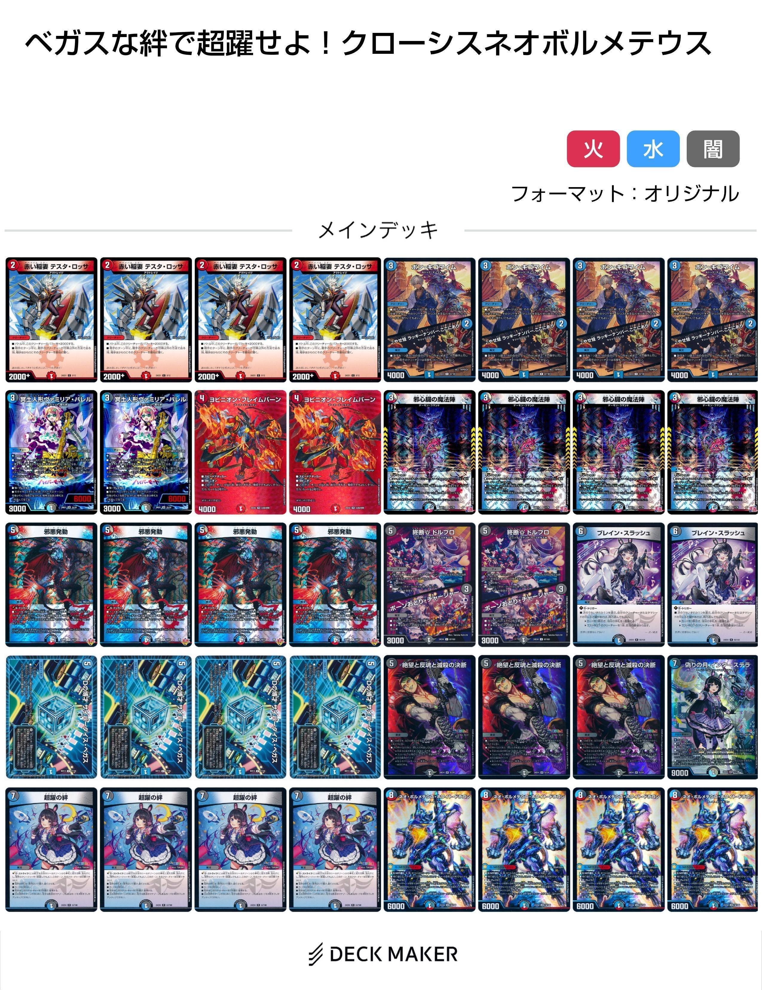 デッキ紹介】ベガスな絆で超躍せよ！クローシスネオボルメテウス