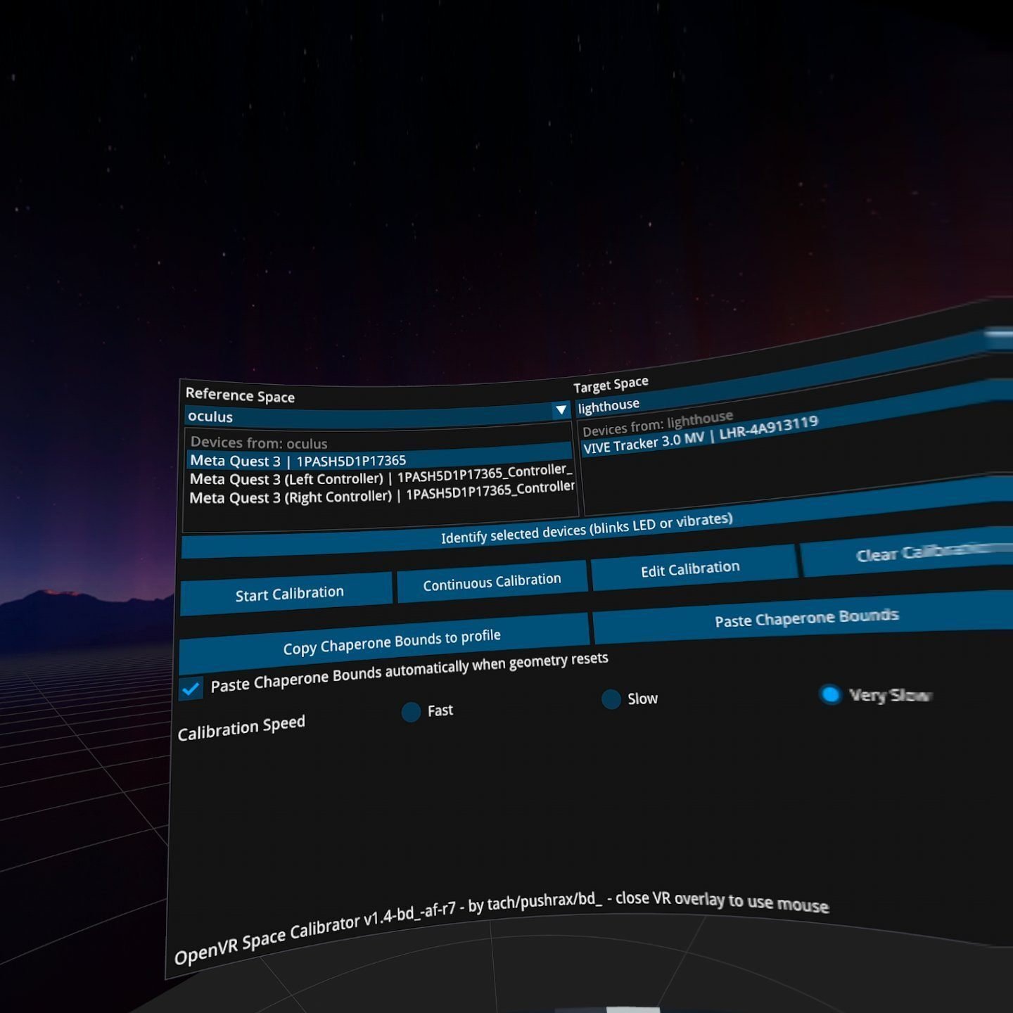 4万円でVirtual Desktop(Quest) + Viveトラッカー(足のみ)の快適9点