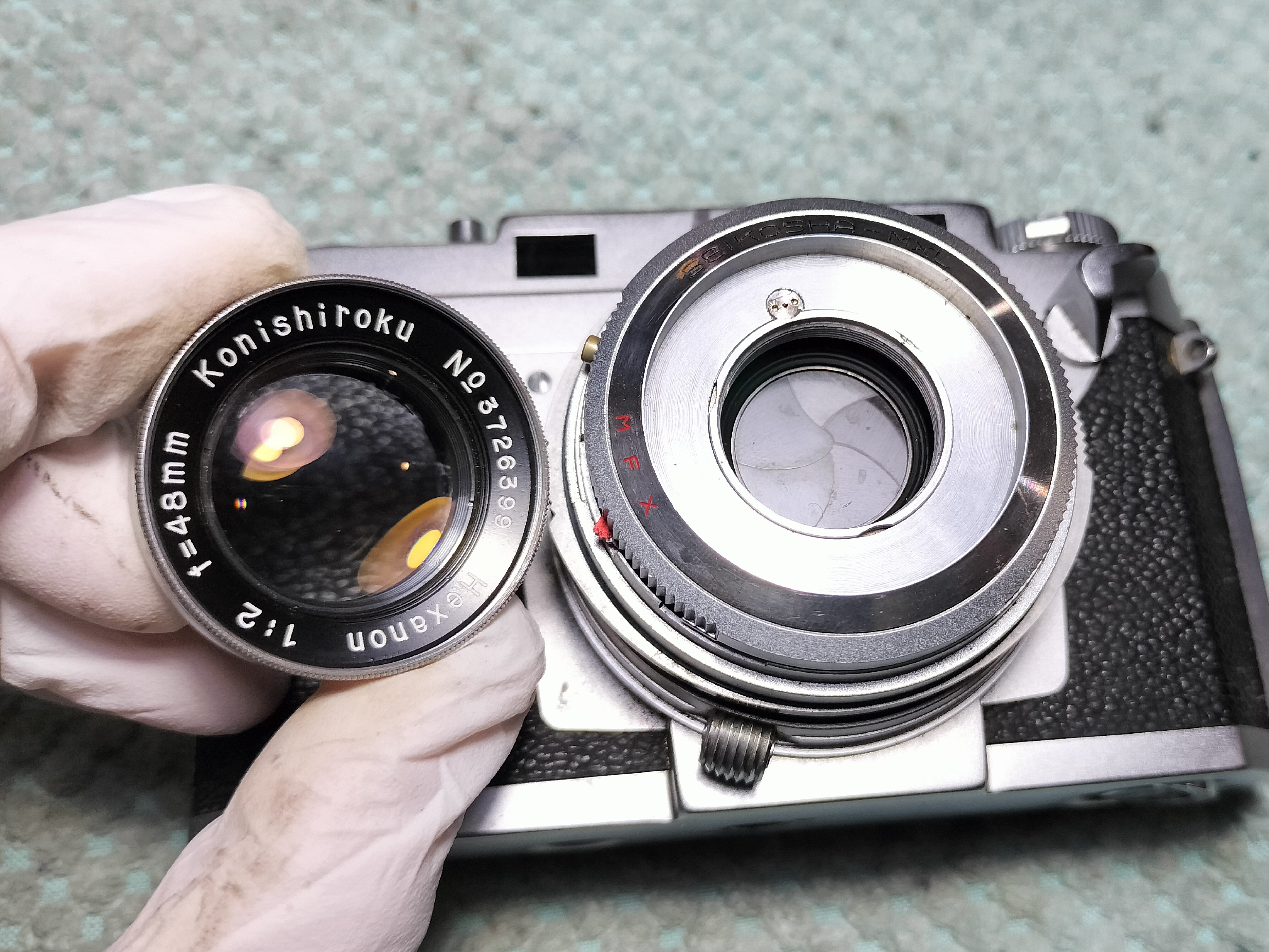 コニカ IIIの分解｜フィルムカメラ修理のアクアカメラ