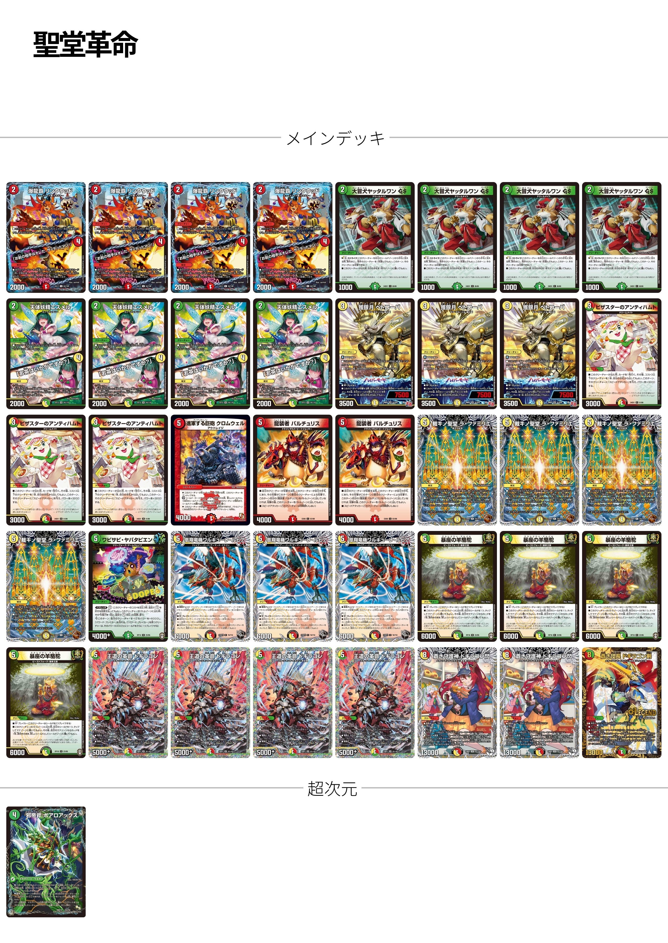 王道の革命 ドギラゴン》でも無限攻撃、してぇ～～…！：デッキの走り書