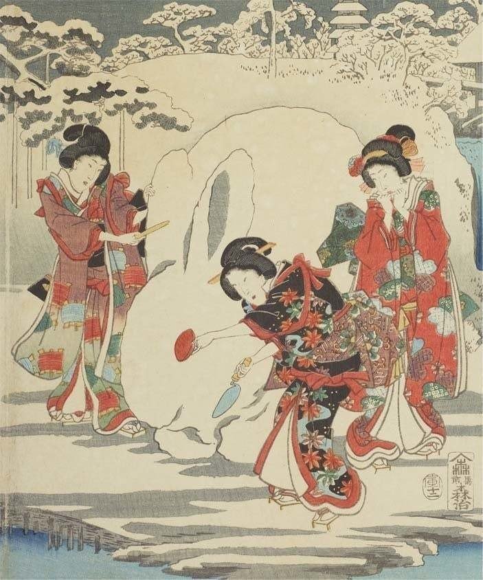 江戸時代の雪だるまは「だるま」だったというお話｜太田記念美術館