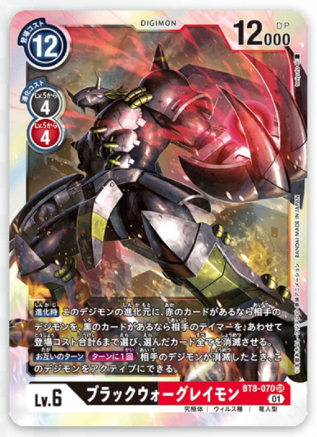 8弾のパワーカード ブラックウォーグレイモン採用デッキと現環境