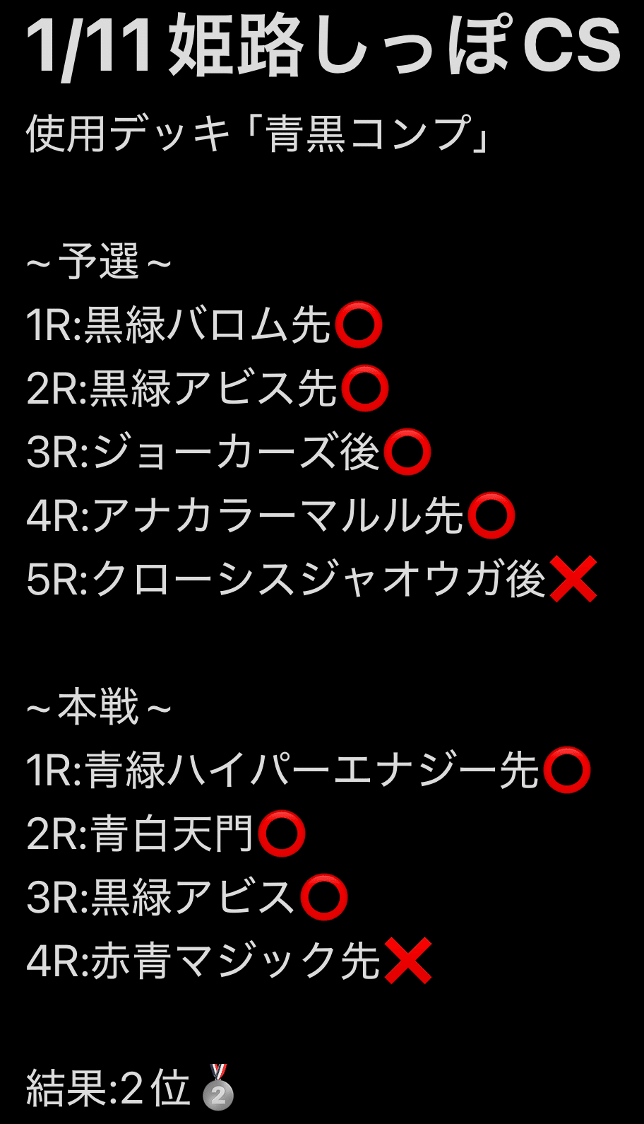 青黒コンプ調整録｜yoku