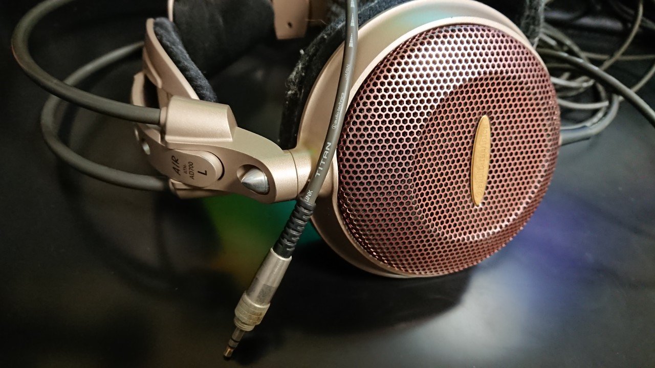 audio-technica ATH-AD700X リケーブル化 ヘッドフォンが壊れたので魔