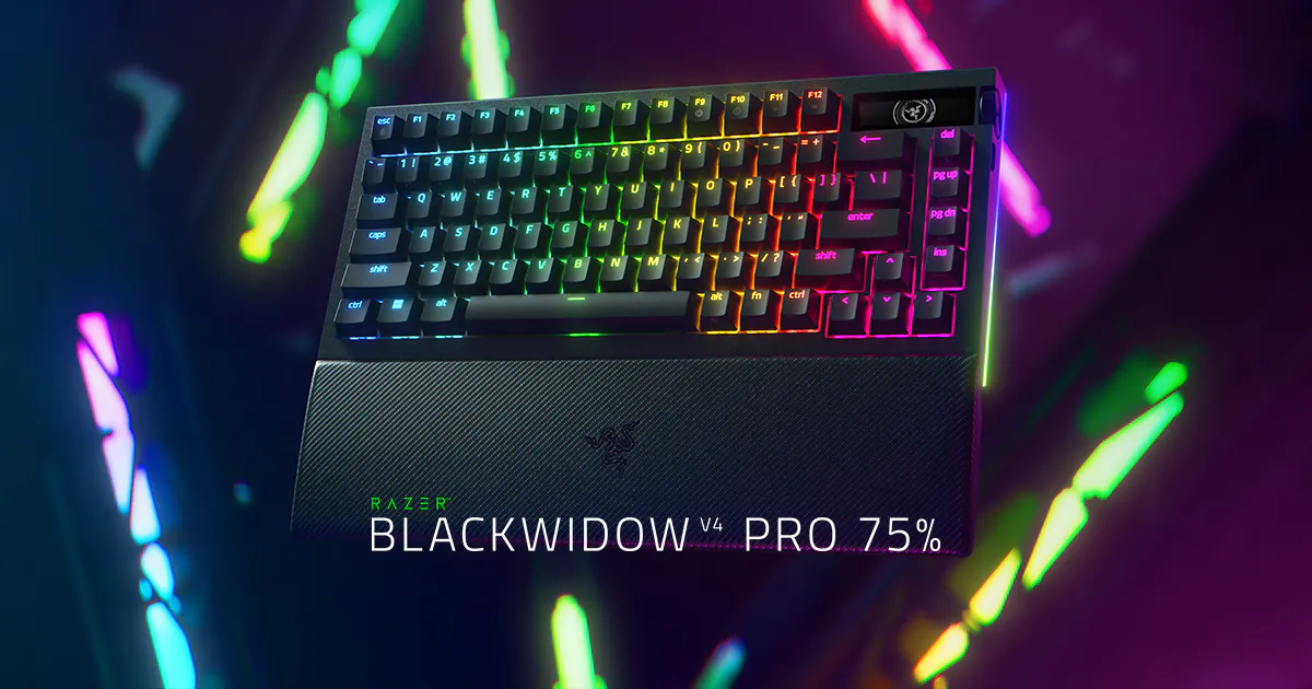 Razer BlackWidow V4 Pro 75% ホットスワップ可能ワイヤレスゲーミング