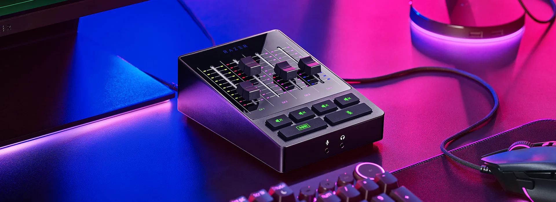 放送および配信用一体型アナログミキサー - Razer Audio Mixer | Razer