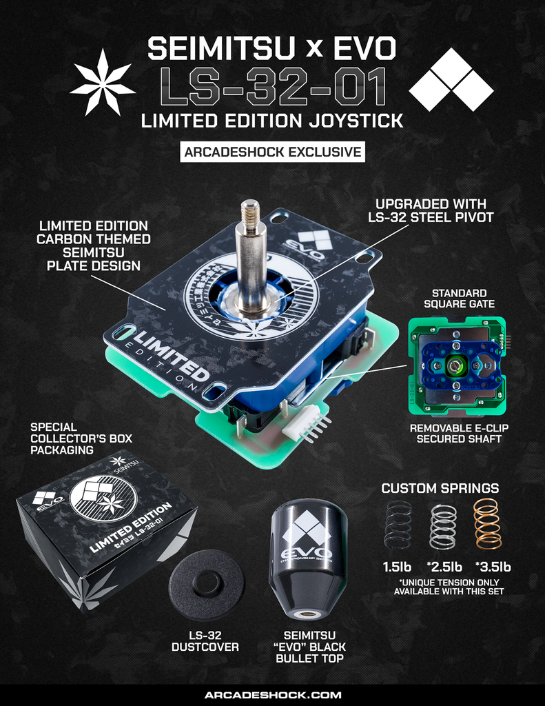 EVO x SEIMITSU [BLACK] Limited Edition LS-32-01 – Arcade Shock