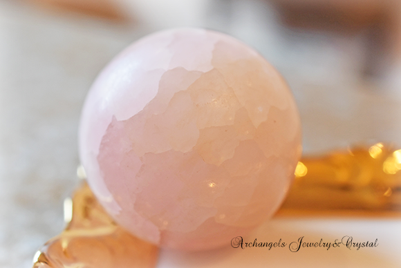 ローズクォーツ・スフィア(丸玉)L