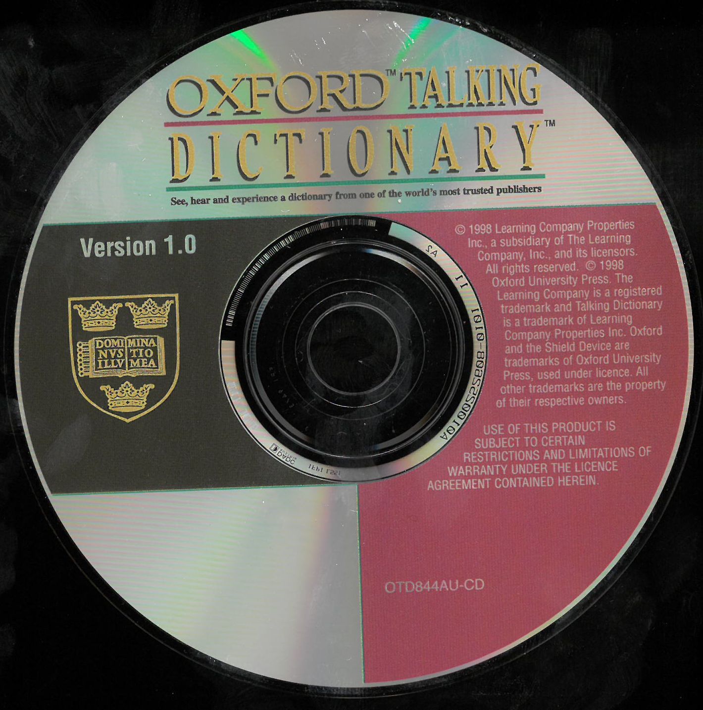 Oxford Talking Dictionary 1.0 : The Learning Company : Free