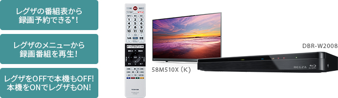 DBR-W2008/W1008/W508/快適・安心/快適｜レグザブルーレイ/レグザ