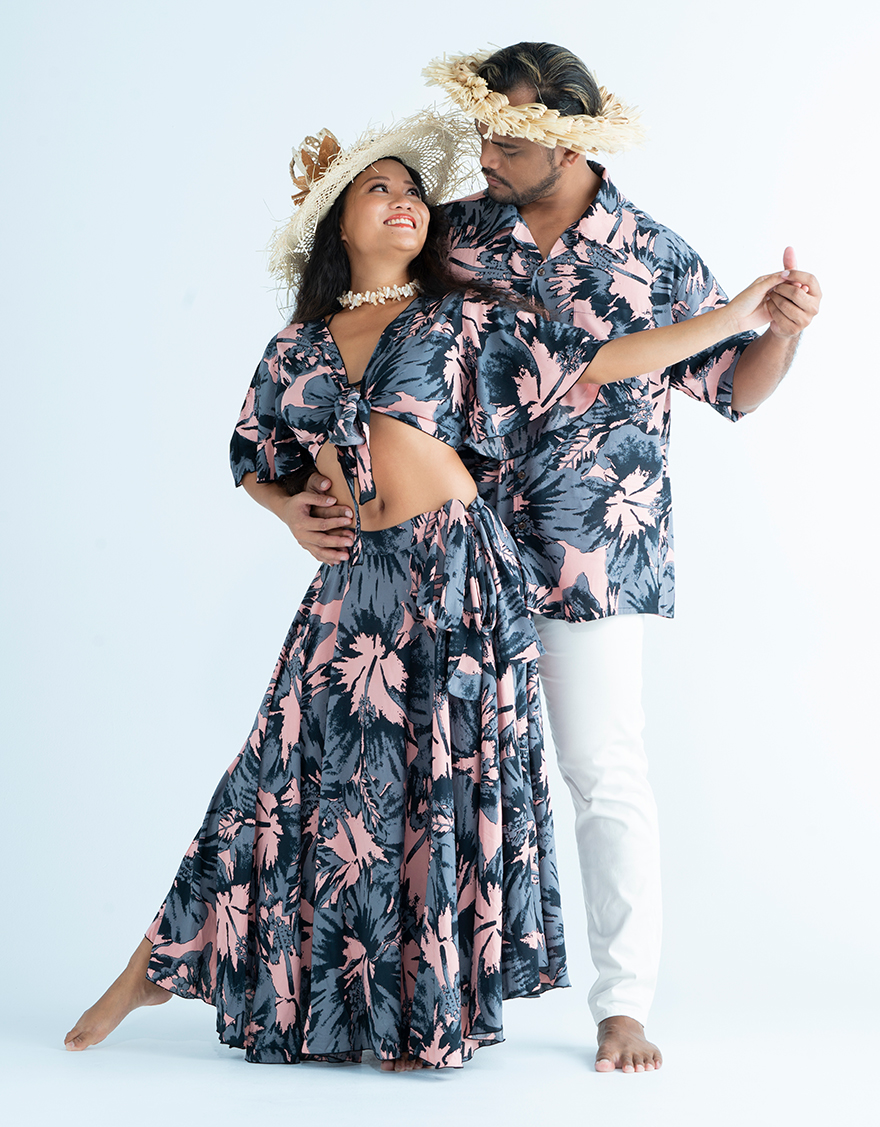 メンズアロハシャツ（アウテ）コーラル – 【公式】フラダンス衣装