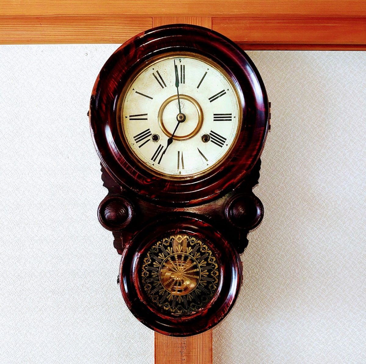完動・美品〉精工舎 張四ツ丸達磨ゼンマイ振り子時計 古時計｜Yahoo