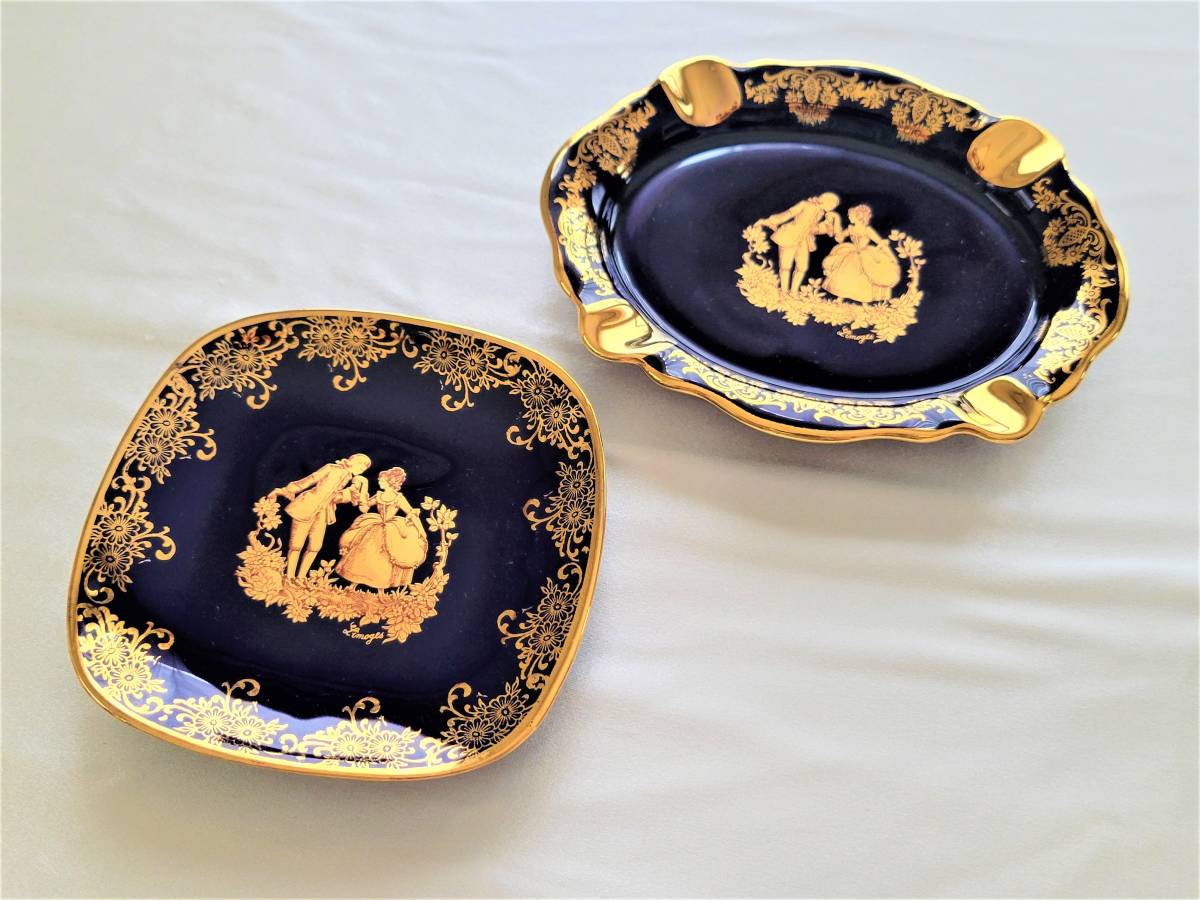フランス製 リモージュLIMOGES CASTEL 22Kゴールド 小皿&灰皿｜Yahoo