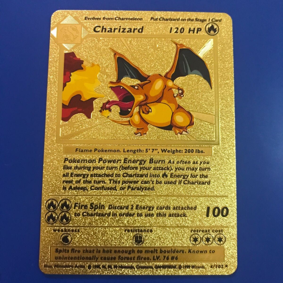 リザードン かえんポケモン 英語版 ゴールドメタリック仕様 希少 海外