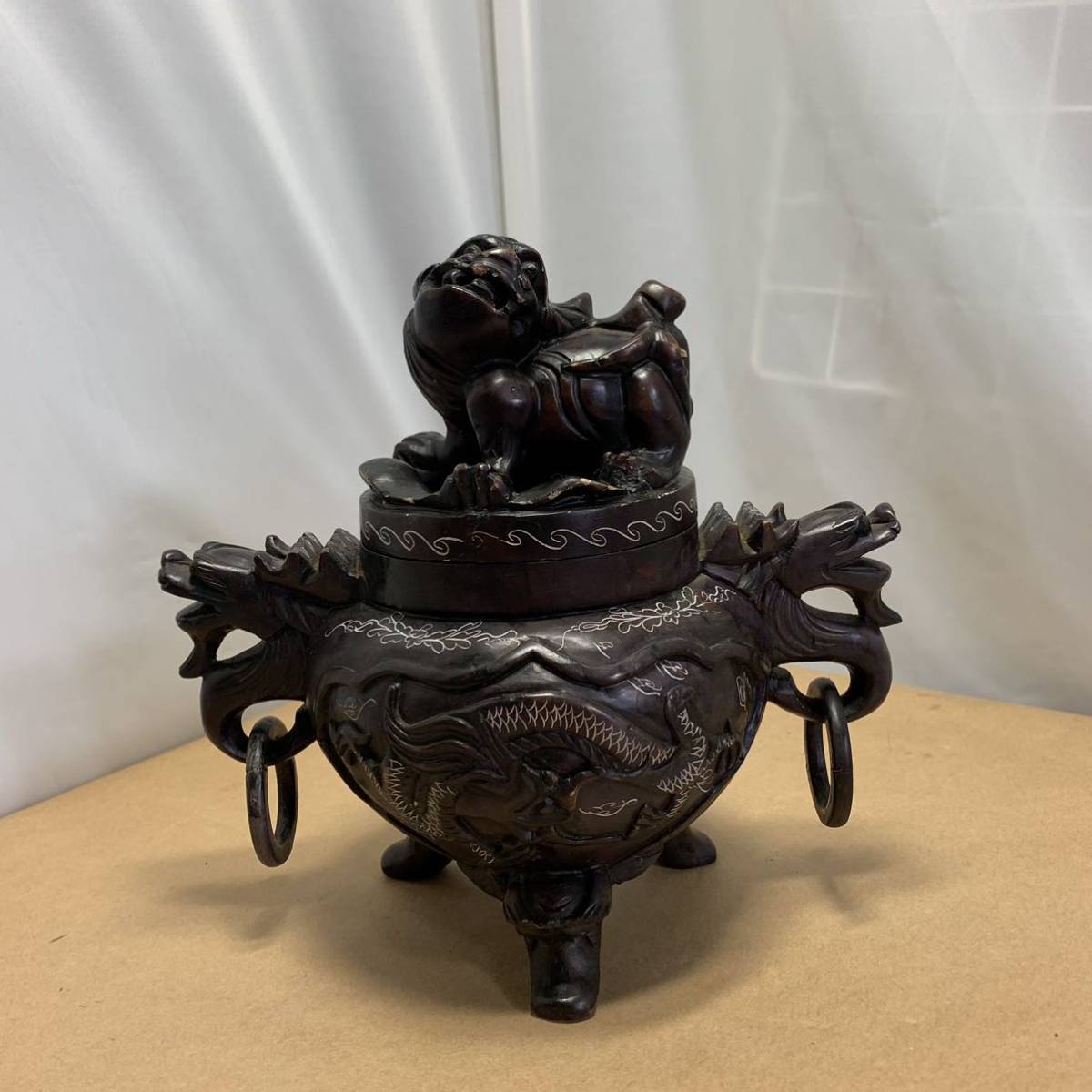 中国 骨董品 道八 獅子 香炉 アンティーク 陶器 おすすめ品 希少品 激