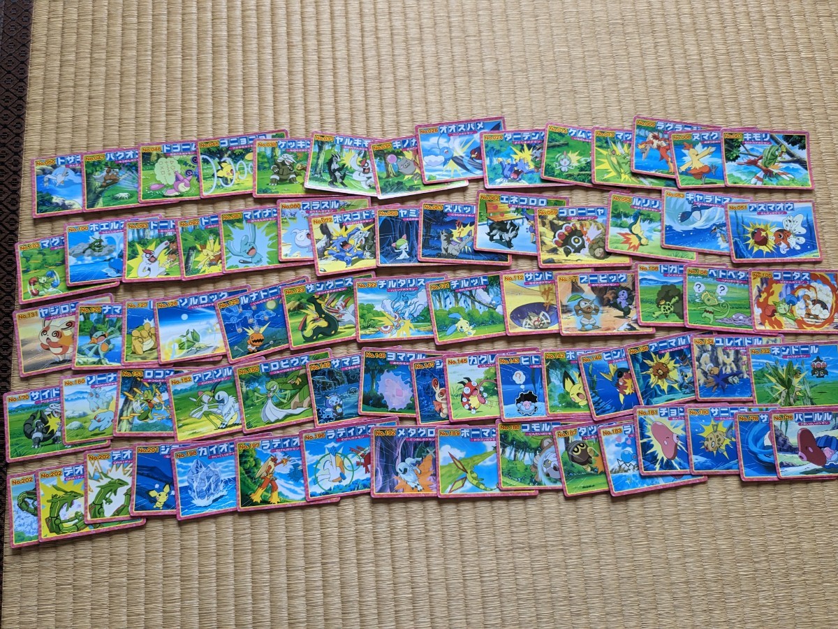 ポケモンカード 72枚まとめ売り ダブりなし トップ 食玩ガムおまけ