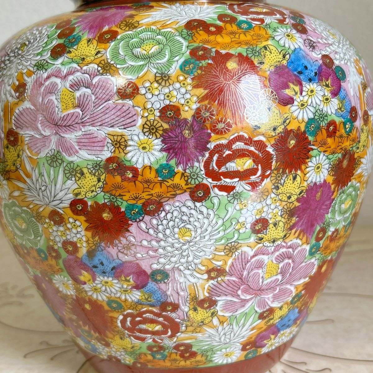 九谷焼 光峰 金彩 花詰 花瓶 壺｜Yahoo!フリマ（旧PayPayフリマ）