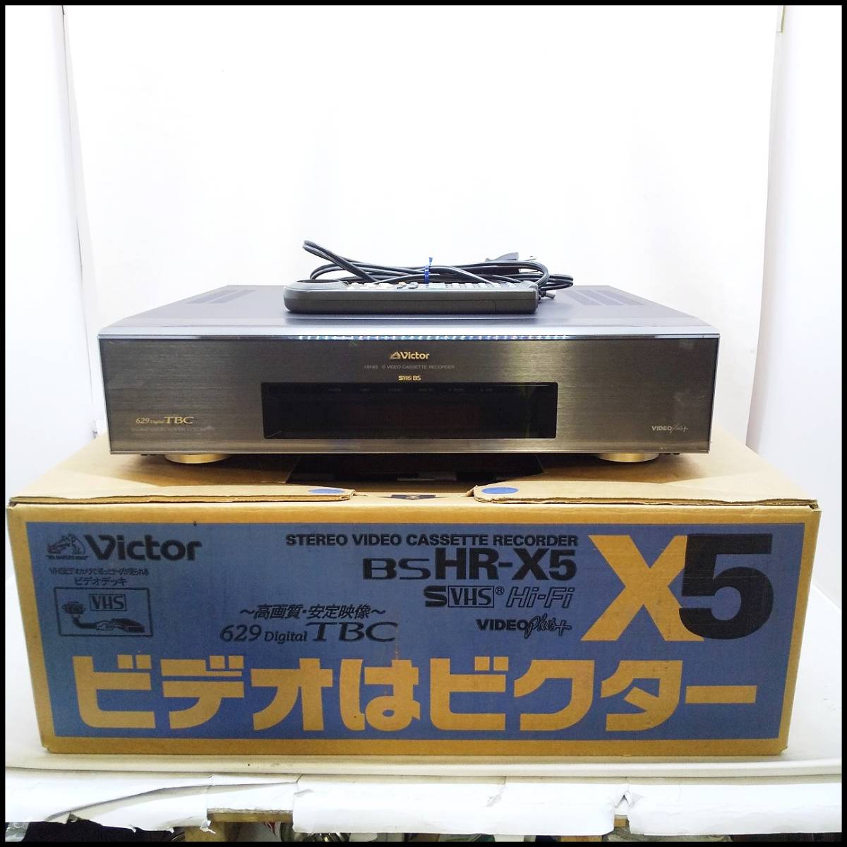 Yahoo!オークション - Victor ビクター S-VHSビデオデッキ HR-X5 リモ