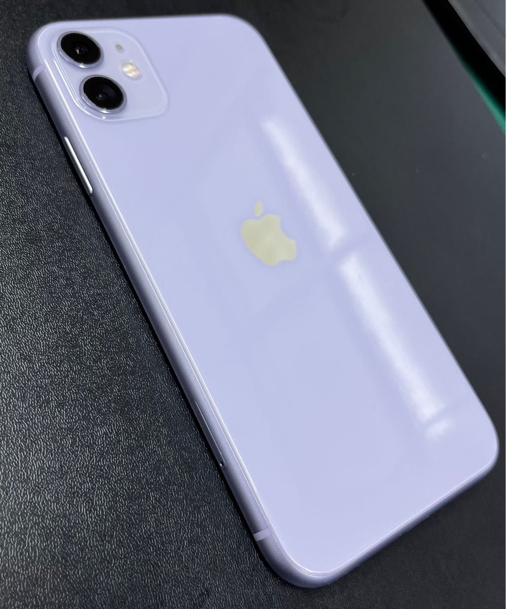 SIMフリー iPhone11 128GB パープル 初期化済み 社外バッテリー新品