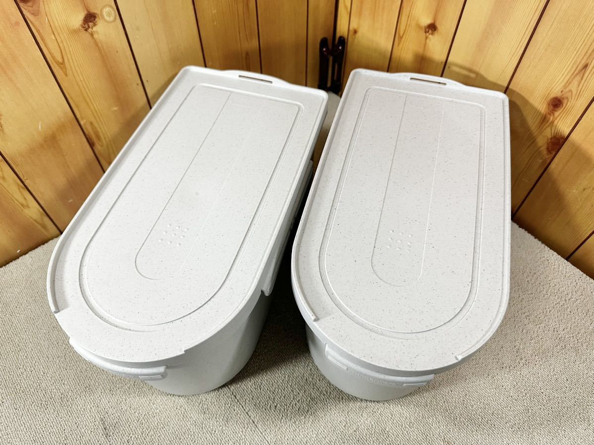 美品 タッパーウェア キッチンキーパー ハーフ 11 2L グレー 2個セット