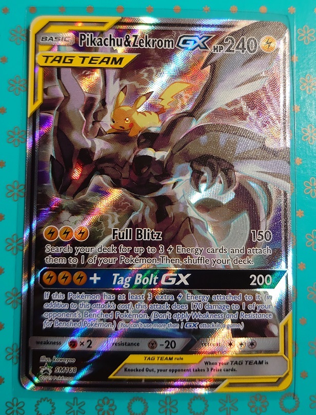 ポケカ 英語版 正規品 ピカチュウ&ゼクロムGX SR ポケモンカード 海外