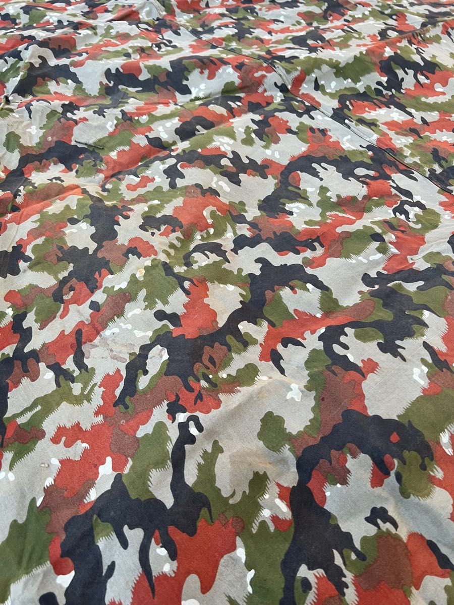 3枚セット 軍幕 スイス軍 アルペンカモ テント シェルターハーフ