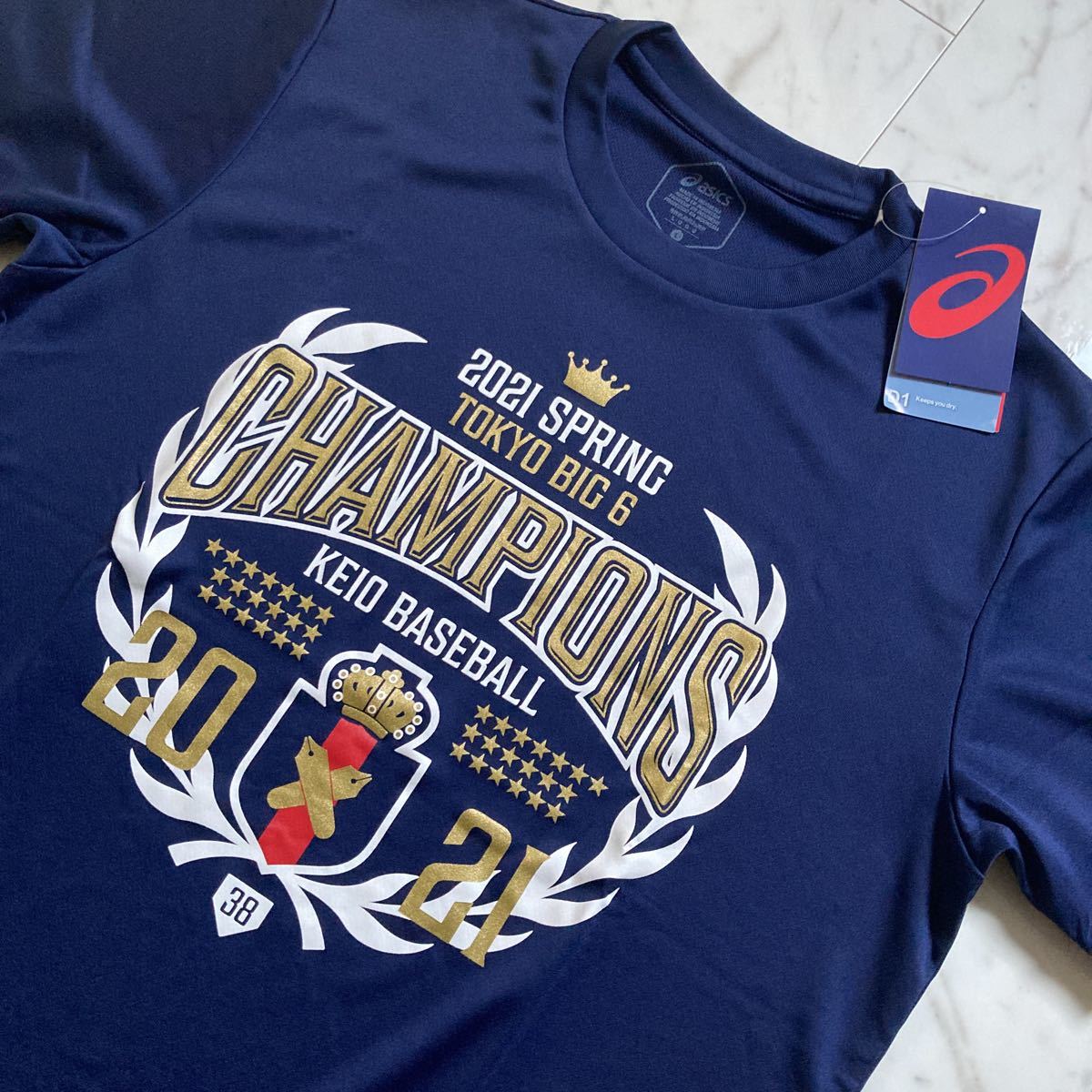 Yahoo!オークション - 新品慶應義塾大学野球部優勝記念Tシャツ東京六大