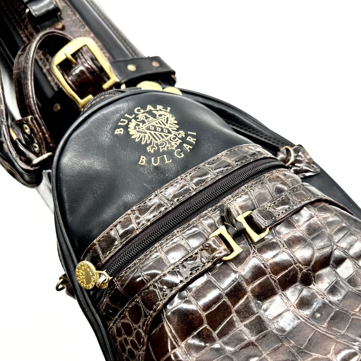 極美品】ブルガリ BVLGARI ゴルフバッグ キャディバッグ クロコダイル