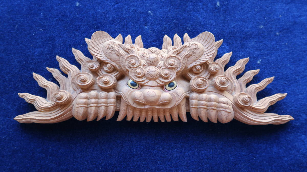 木彫 唐獅子 】鉦支持棒 摺り鉦 当たり鉦だんじり 二丁鉦 箱付 木彫