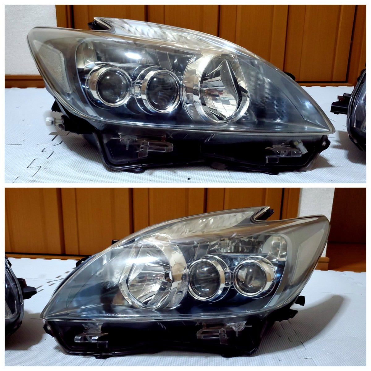 送料無料 30系 前期 プリウス 純正2眼LEDヘッドライト 左右セット CPU