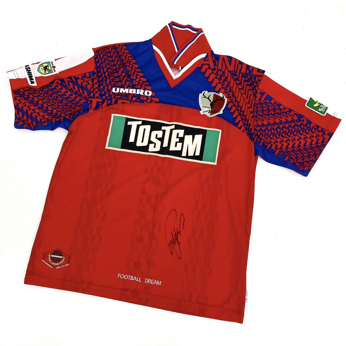 Yahoo!オークション - 当時物 鹿島アントラーズ サイン入り ユニフォー